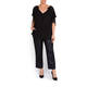 PERSONA BY MARINA RINALDI BLACK GEORGETTE FRILL TUNIC