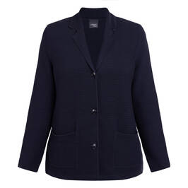 Persona by Marina Rinaldi Ribbed Cotton Cardigan Navy - Plus Size Collection