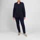 Persona by Marina Rinaldi Ribbed Cotton Cardigan Navy