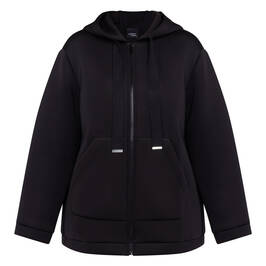 Persona by Marina Rinaldi Scuba Jersey Hoodie Black - Plus Size Collection