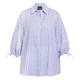 Persona by Marina Rinaldi Cotton Linen Stripe Shirt Blue