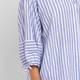 Persona by Marina Rinaldi Cotton Linen Stripe Shirt Blue