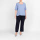 Persona by Marina Rinaldi Satin Front T-Shirt Light Blue