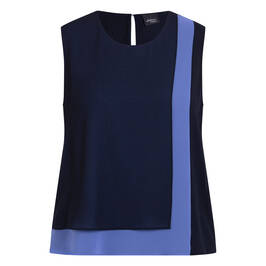 Persona by Marina Rinaldi Georgette Top Navy  - Plus Size Collection
