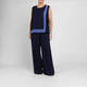 Persona by Marina Rinaldi Georgette Top Navy 