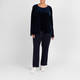 Persona by Marina Rinaldi Velvet Top Navy 
