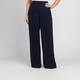 Persona By Marina Rinaldi Crepe Envers Satin Trousers Navy