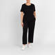 Marina Rinaldi Rhinestone Embellished T-Shirt Black