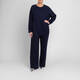 Persona By Marina Rinaldi Milano Jersey Trouser Navy 