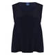 Persona by Marina Rinaldi Silk Acetate Vest Optional Sleeve Navy 