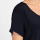 Persona by Marina Rinaldi Silk Acetate Vest Optional Sleeve Navy 