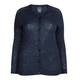 PERSONA BY MARINA RINALDI NAVY SEQUIN MOHAIR CARDIGAN