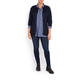 PERSONA BY MARINA RINALDI NAVY SEQUIN MOHAIR CARDIGAN