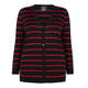 PERSONA BY MARINA RINALDI BLACK AND RED STRIPE CARDI