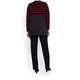 PERSONA BY MARINA RINALDI BLACK AND RED STRIPE CARDI