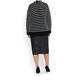 PERSONA BY MARINA RINALDI BLACK AND WHITE CARDIGAN