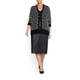 PERSONA BY MARINA RINALDI BLACK AND WHITE CARDIGAN