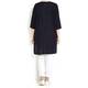 PERSONA BY MARINA RINALDI navy long shirt tail CARDIGAN