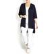 PERSONA BY MARINA RINALDI navy long shirt tail CARDIGAN