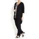 PERSONA black long shirt tail CARDIGAN