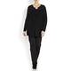 PERSONA BY MARINA RINALDI wool blend BLACK EMBELLISHED JEWEL CARDIGAN 