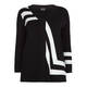 PERSONA BY MARINA RINALDI BLACK AND WHITE CARDIGAN