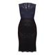 PERSONA by Marina Rinaldi navy bodycon DRESS Optional sleeve