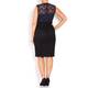 PERSONA by Marina Rinaldi navy bodycon DRESS Optional sleeve