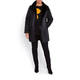 PERSONA BY MARINA RINALDI PUFFER FAUX-SHEARLING BLACK