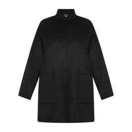 Persona by Marina Rinaldi Wool Blend Double Face Coat Black - Plus Size Collection