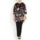 Persona Floral Stretch Satin Coat