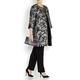 Persona Gunmetal Floral Brocade Coat