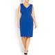 PERSONA BY MARINA RINALDI blue tailored DRESS with optional sleeves