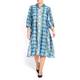 PERSONA BY MARINA RINALDI PRINTED SATIN SHIRT DRESS