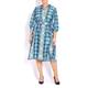PERSONA BY MARINA RINALDI PRINTED SATIN SHIRT DRESS