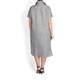 PERSONA BY MARINA RINALDI SMALL CHECK PURE LINEN SHIRT DRESS 