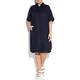 PERSONA navy linen button front DRESS