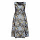 PERSONA BY MARINA RINALDI FLORAL JACQUARD DRESS WITH OPTIONAL SLEEVES