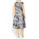 PERSONA BY MARINA RINALDI FLORAL JACQUARD DRESS WITH OPTIONAL SLEEVES