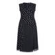 PERSONA BY MARINA RINALDI NAVY POLKA DOT DRESS OPTIONAL SLEEVE