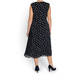 PERSONA BY MARINA RINALDI NAVY POLKA DOT DRESS OPTIONAL SLEEVE