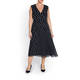 PERSONA BY MARINA RINALDI NAVY POLKA DOT DRESS OPTIONAL SLEEVE