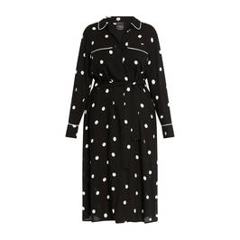 Persona by Marina Rinaldi Spot Print Dress Black - Plus Size Collection