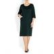 Persona by marina rinaldi Dark Green Punto Milano Jersey Dress