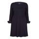 PERSONA BY MARINA RINALDI NAVY KNIT DRESS FRENCH CUFF