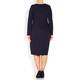 PERSONA BY MARINA RINALDI NAVY SHIFT DRESS