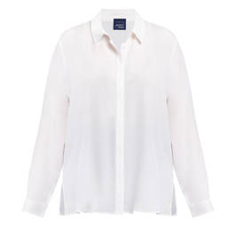Persona by Marina Rinaldi Silk Acetate Shirt White - Plus Size Collection