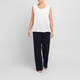 Persona By Marina Rinaldi Stretch Cady Trousers Navy