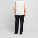 Persona By Marina Rinaldi Silk Acetate Vest Optional Sleeve White