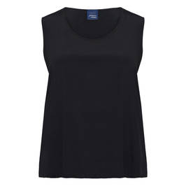 Persona By Marina Rinaldi Silk Acetate Vest Optional Sleeve Black  - Plus Size Collection